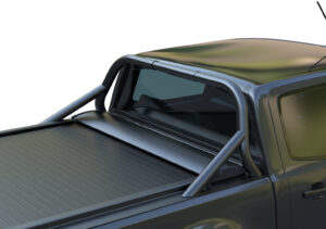 Schwarzer Matt Sport-Design-Überrollbügel (Roll bar) aus eineinhalb Teilen (RB 4061 INOX BLACK)